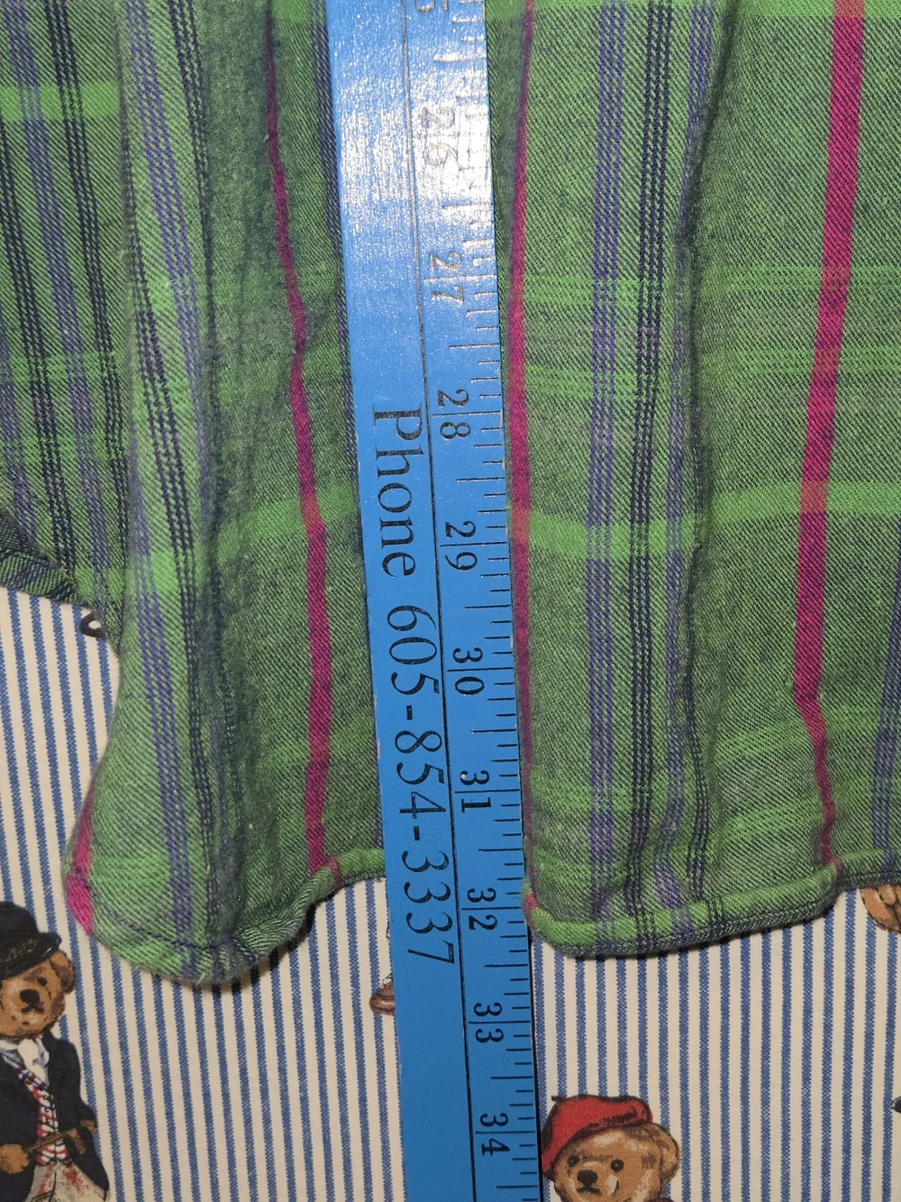 Vintage 90s Levi's Green Pink Plaid Flannel Button-Up Shirt Large